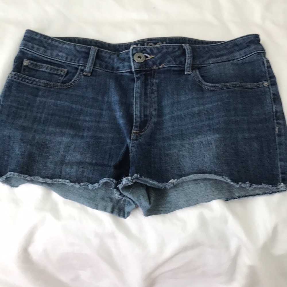 DL raw hem jean shorts